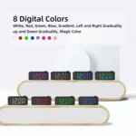 RGB Color Changing LED Digital Alarm Clock with FM Radio Built-in 8 Natural Music - Image 4