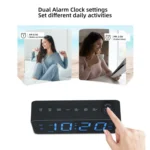 RGB Color Changing LED Digital Alarm Clock with FM Radio Built-in 8 Natural Music - Image 5
