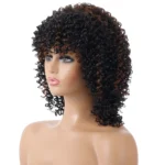 WIG-T130H Ladies Short Curly Hair High Temperature Silk Wig Chemical Fiber Headgear - Image 3