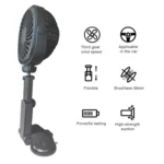 Car Suction Cup Fan Desktop Dormitory Office Kitchen Fan - Image 2