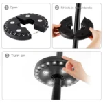 24+4 LEDs Umbrella Light Balcony Emergency Tent Light Camping Ligh for 2.5-3.5cm Pole - Image 7