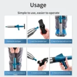 Toilet Pipe Dredger Toilet Sewer Floor Drain Clogged Household High Pressure Pneumatic Tool - Image 11