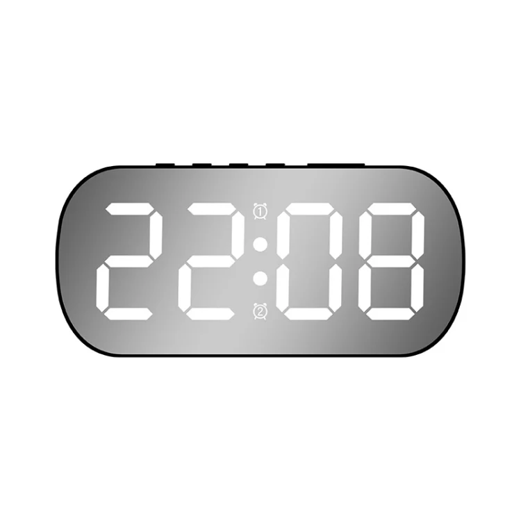TBD0603524501A.webp 6637 LED Digital Display Temperature Electronic Clock Desktop Mirror Alarm Clock - Image 1