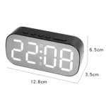 6637 LED Digital Display Temperature Electronic Clock Desktop Mirror Alarm Clock - Image 3