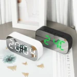 6637 LED Digital Display Temperature Electronic Clock Desktop Mirror Alarm Clock - Image 7