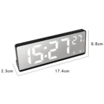 6631 LED Digital Display Multifunctional Electronic Clock Desktop Temperature Mirror Alarm Clock - Image 3