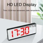 6631 LED Digital Display Multifunctional Electronic Clock Desktop Temperature Mirror Alarm Clock - Image 5