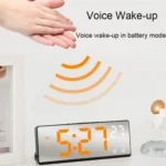 6631 LED Digital Display Multifunctional Electronic Clock Desktop Temperature Mirror Alarm Clock - Image 6