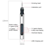 SNJ-3681 Mini Engraving Pen Wireless Polishing Electric Grinder, Style: - Image 2