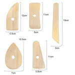 Wooden Skeleton Knife Pottery Scraper Handmade Tools - Image 2