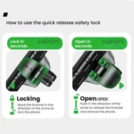 Kewig Motorcycle Bicycle Non-Blocking Mobile Phone Camera Navigation Bracket - Image 3