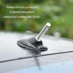 Car Solar Shark Fin With Antenna LED Warning Light - Image 5