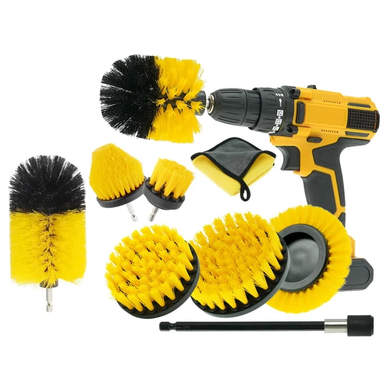 TBD0603540601_B1.webp WRS-DS19 9 in 1 Electric Drill Crevice Cleaning Brushes Car Wash Tools Set - Image 2