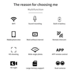 HD 4K Dual Lens Wifi Camera Mobile Phone Wireless Remote Two Way Intercourse Monitoring Camera - Image 5