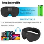 EM4 Bluetooth 5.2 Eye Mask Wireless Headphone Eye Protection for Sleep Office Lunch Break - Image 5