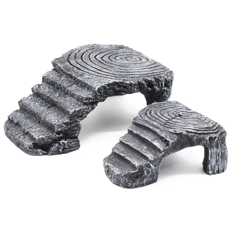 TBD0603547301_B1.webp Turtle Aquascape Climbing Platform Reptile Hiding Cave Three Legged Turtle Platform - Image 2