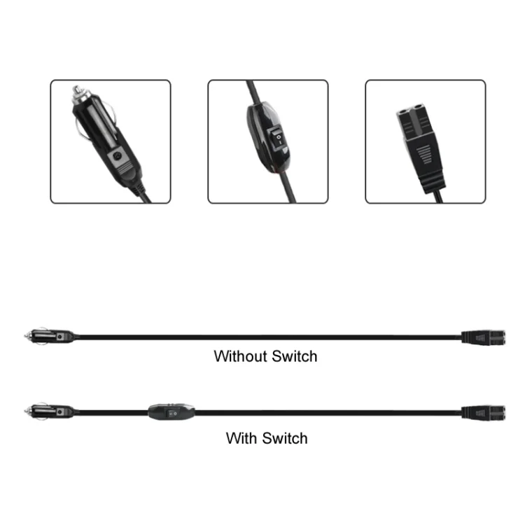 TBD0603550901_B2.webp 12V/24V Car Refrigerator Cable B Suffix Cigarette Lighter Plug Power Cord, Length: - Image 3
