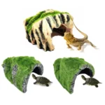 Flocked Caple Box Turtle Hiding Nest Moss Cave Turtle Cave Sunbed - Image 2
