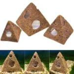 Fish Tank Aquascape Hiding House Resin Pyramid Shrimp House Hiding Cave - Image 4