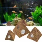 Fish Tank Aquascape Hiding House Resin Pyramid Shrimp House Hiding Cave - Image 5
