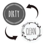 Dishwasher Round Magnet Clean Dirty Sign Double-Sided Dishwasher Magnet Cover