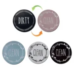 Dishwasher Round Magnet Clean Dirty Sign Double-Sided Dishwasher Magnet Cover - Image 2