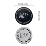 Dishwasher Round Magnet Clean Dirty Sign Double-Sided Dishwasher Magnet Cover - Image 3