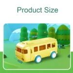 KT-1139 500ml Portable Leakproof Water Cup with Strap Cute Bus Shaped Sippy Cup - Image 3