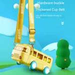 KT-1139 500ml Portable Leakproof Water Cup with Strap Cute Bus Shaped Sippy Cup - Image 5