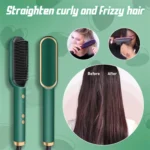 2 In 1 Hair Straightener Brush And Curler Negative Ion Hair Straightener Styling Comb - Image 2