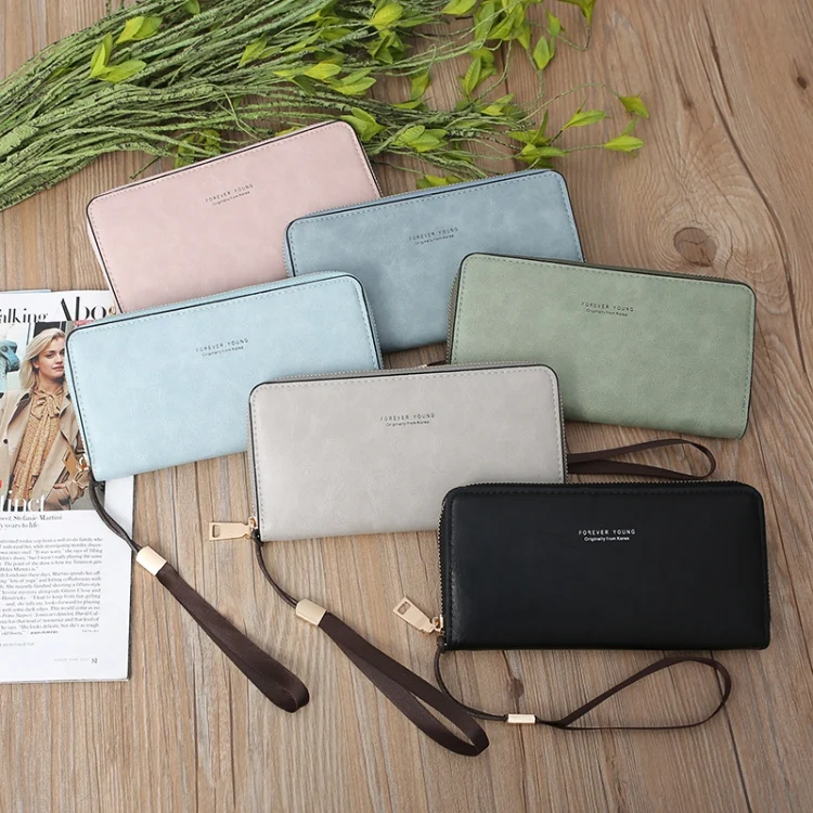 TBD0603564601_B1.webp Scrub Long Wallet Lady Wallet Handbag Zipper Purse - Image 2