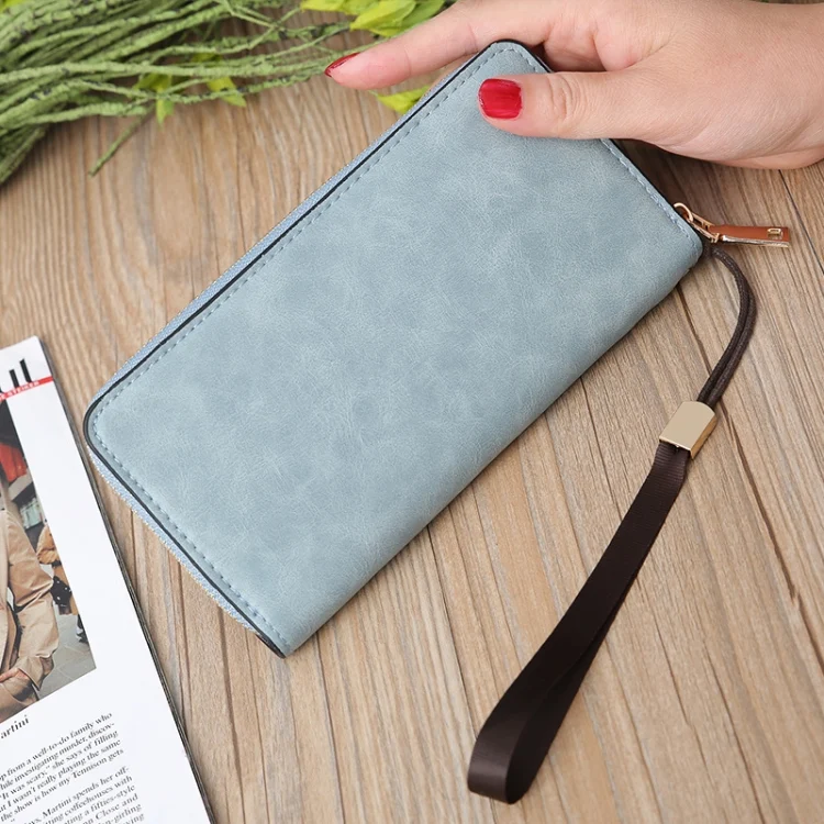 TBD0603564601_B3.webp Scrub Long Wallet Lady Wallet Handbag Zipper Purse - Image 4