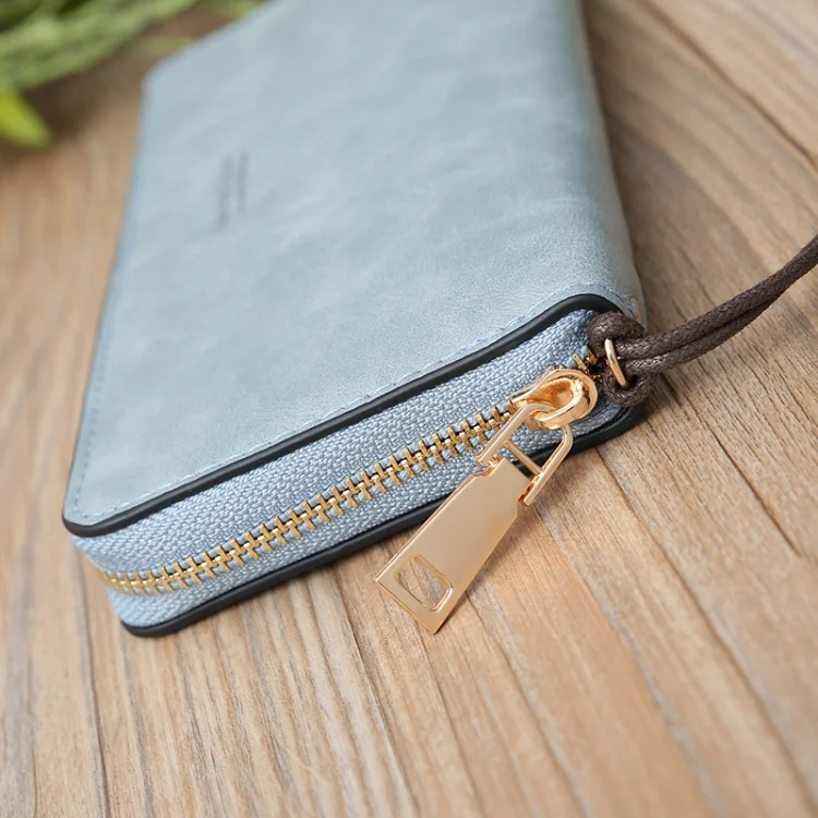 TBD0603564601_B4.webp Scrub Long Wallet Lady Wallet Handbag Zipper Purse - Image 5