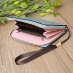 Scrub Long Wallet Lady Wallet Handbag Zipper Purse - Image 7