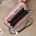 Scrub Long Wallet Lady Wallet Handbag Zipper Purse - Image 8
