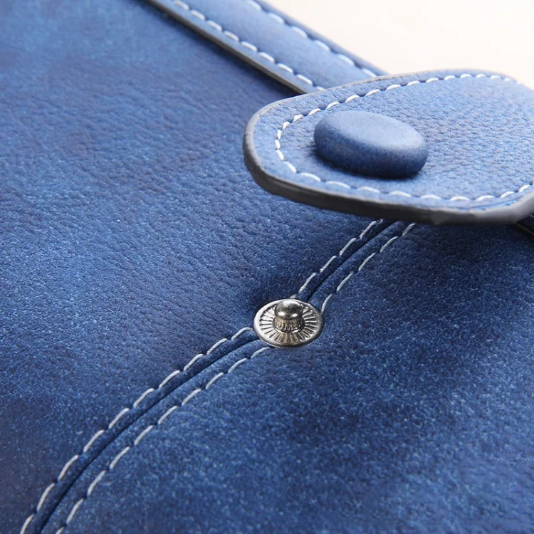 TBD0603564801_B4.webp Women Long Wallet Vintage Frosted Splicing Leather Wallet - Image 5