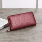 Large Stone Wallet Zipper Women Wallet Long Coin Purse - Image 3