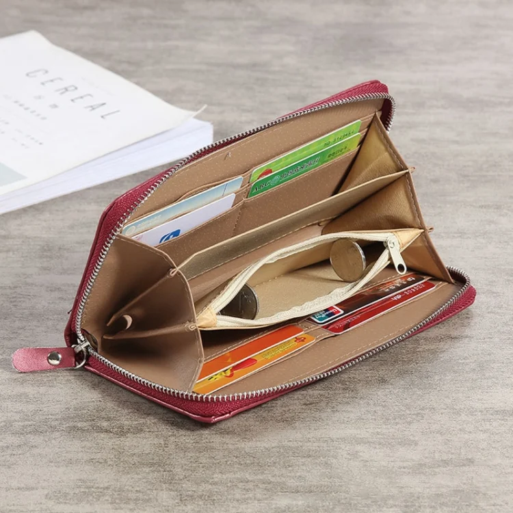 TBD0603565301_B3.webp Large Stone Wallet Zipper Women Wallet Long Coin Purse - Image 4