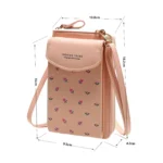 Printed Phone Bag Floral Woman Multifunctional Crossbody Bag Multi Card Shoulder Bag - Image 3