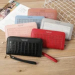 Single Zipper Ladies Wallet Long Wallet Crocodile Coin Purse Student Clutch - Image 2