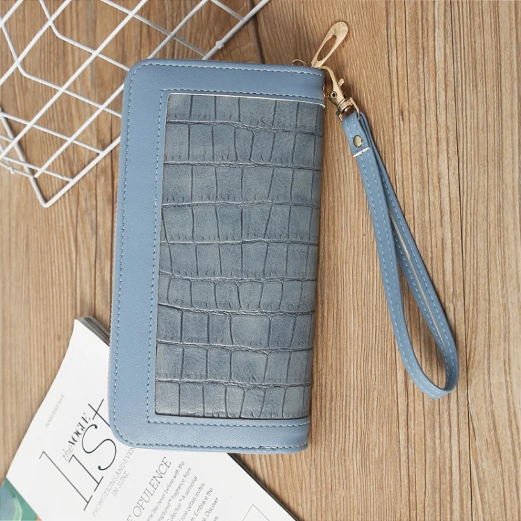 TBD0603567501_B2.webp Single Zipper Ladies Wallet Long Wallet Crocodile Coin Purse Student Clutch - Image 3