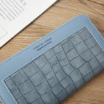 Single Zipper Ladies Wallet Long Wallet Crocodile Coin Purse Student Clutch - Image 4