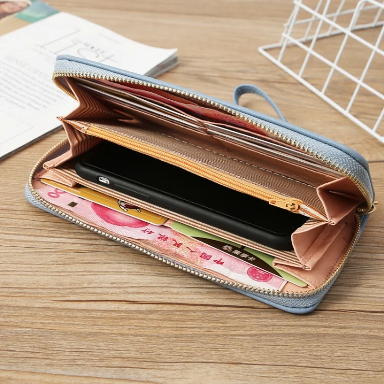 TBD0603567501_B6.webp Single Zipper Ladies Wallet Long Wallet Crocodile Coin Purse Student Clutch - Image 7