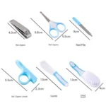 JR-6001 6 in 1 Baby Care Cleaning Kit Nail Scissors Combination Set - Image 3