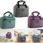 Portable Lunch Bag Thermal Insulated Lunch Box Tote Cooler Handbag - Image 2