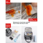 Portable Lunch Bag Thermal Insulated Lunch Box Tote Cooler Handbag - Image 5