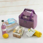 Portable Lunch Bag Thermal Insulated Lunch Box Tote Cooler Handbag - Image 7