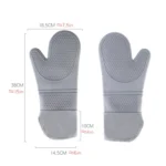 ZYA-426 Longer And Thicker Insulated Gloves Silicone Kitchen Baking Gloves - Image 3