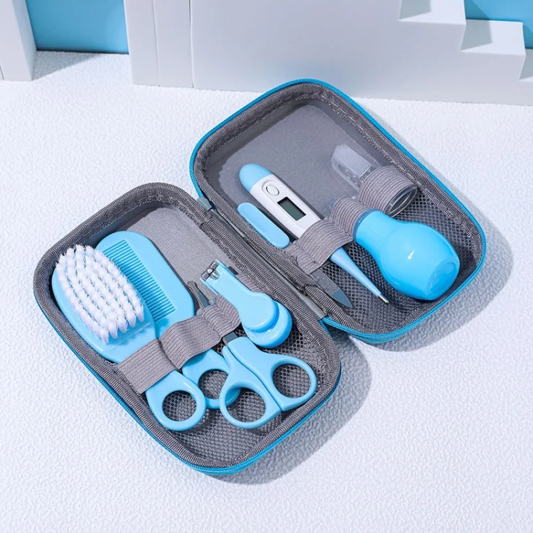 TBD0603571201A.webp JR-6006 8 in 1 EVA Bag Baby Cleaning Care Set Baby Daily Cleaning Kit - Image 1