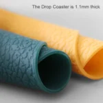 10pcs Teardrop-Shaped Silicone Table Insulation Mat Leather Textured Kitchen Cup And Pot Mat - Image 4